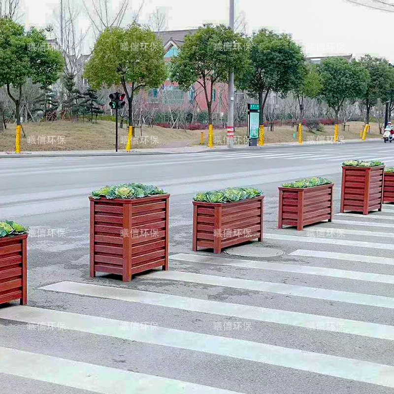 紅木色鋁合金花箱（尺寸可定制）