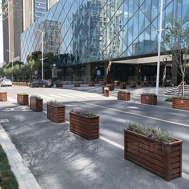 紅木色廣場花箱